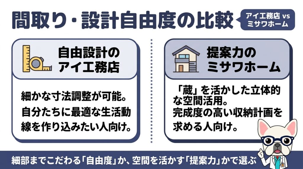 間取り・設計自由度の違い