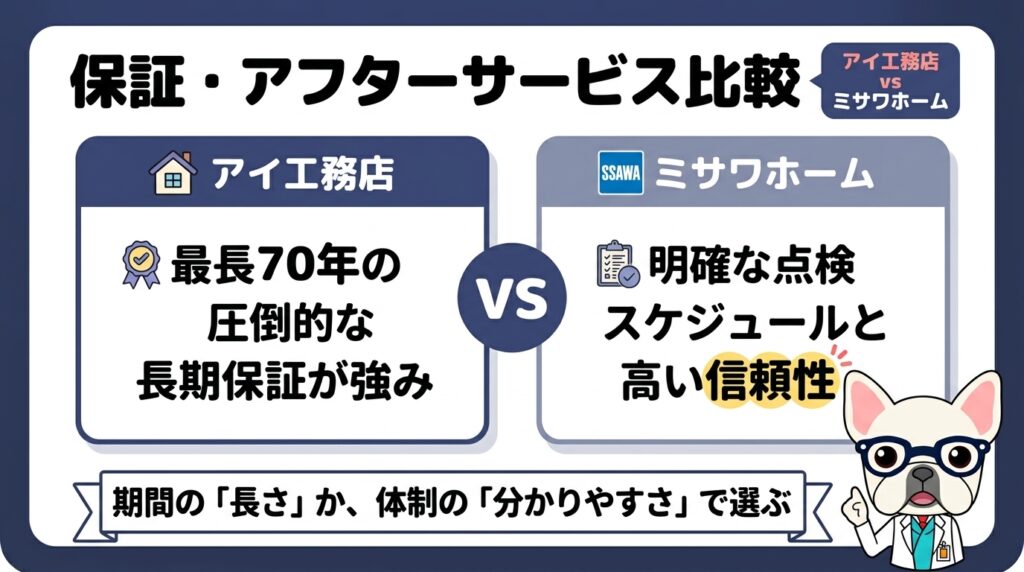 保証・アフターサービスの違い
