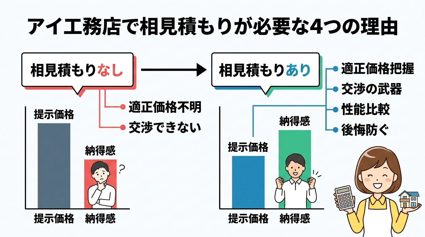 アイ工務店で相見積もりが必要な4つの理由