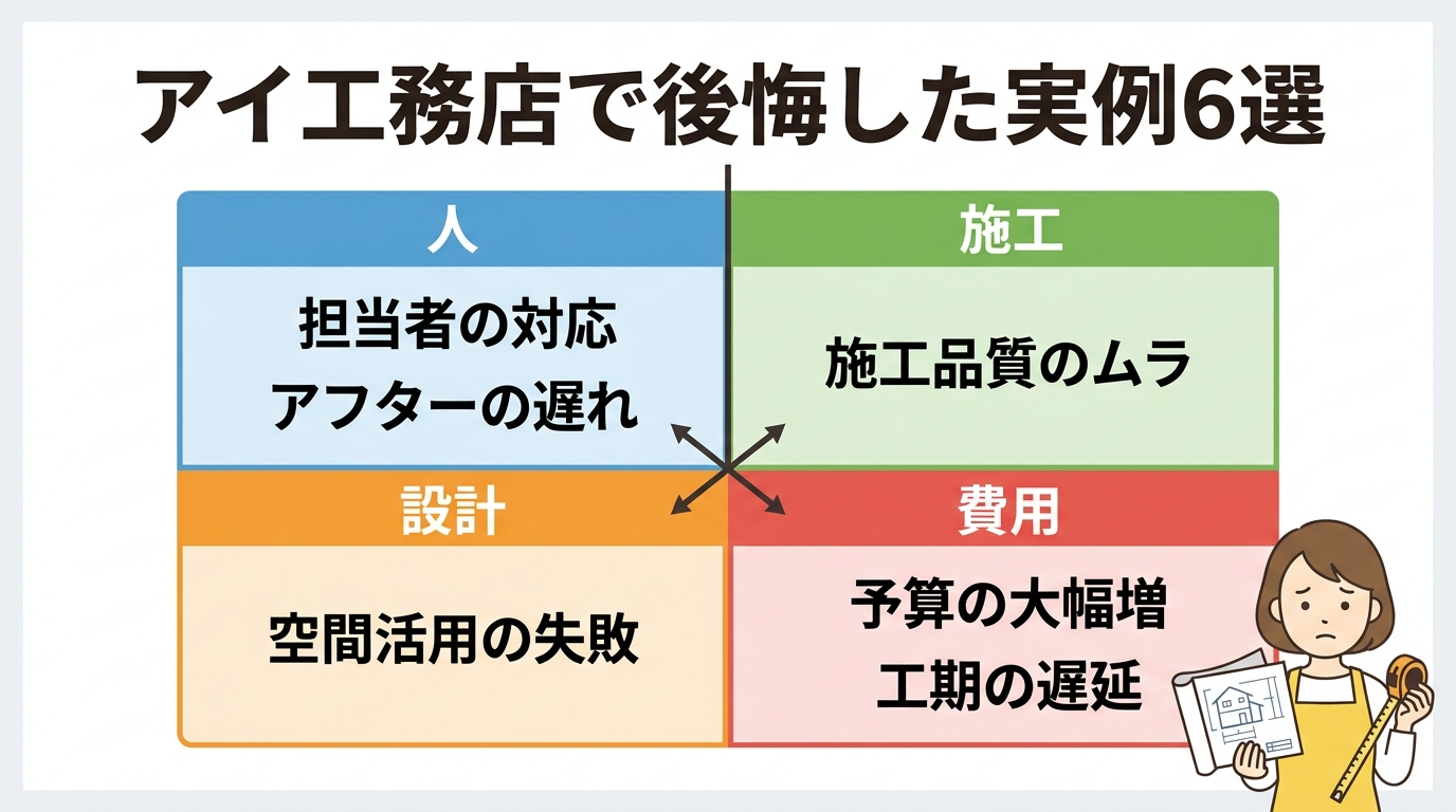 アイ工務店で後悔した実例6選