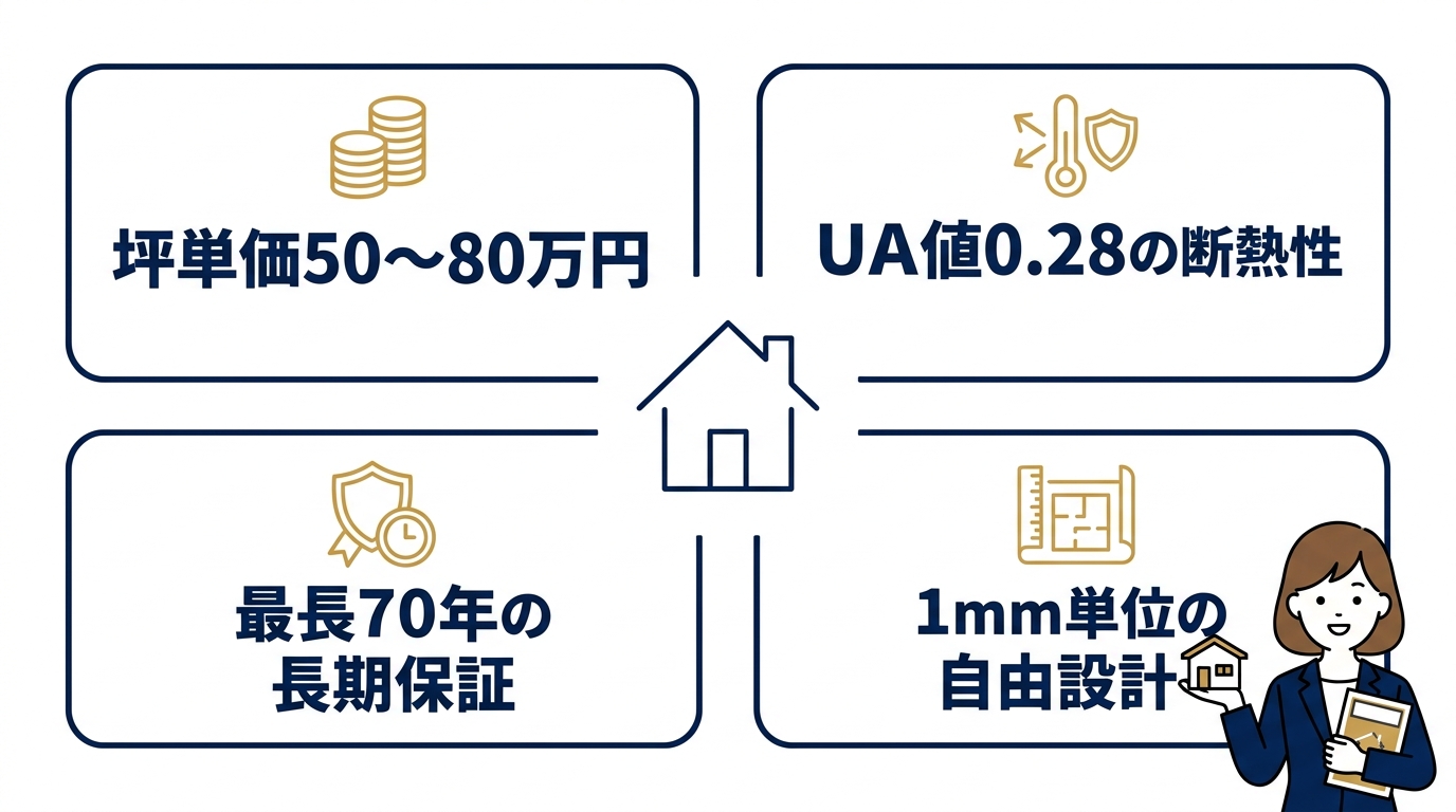 アイ工務店の坪単価と性能面の特徴