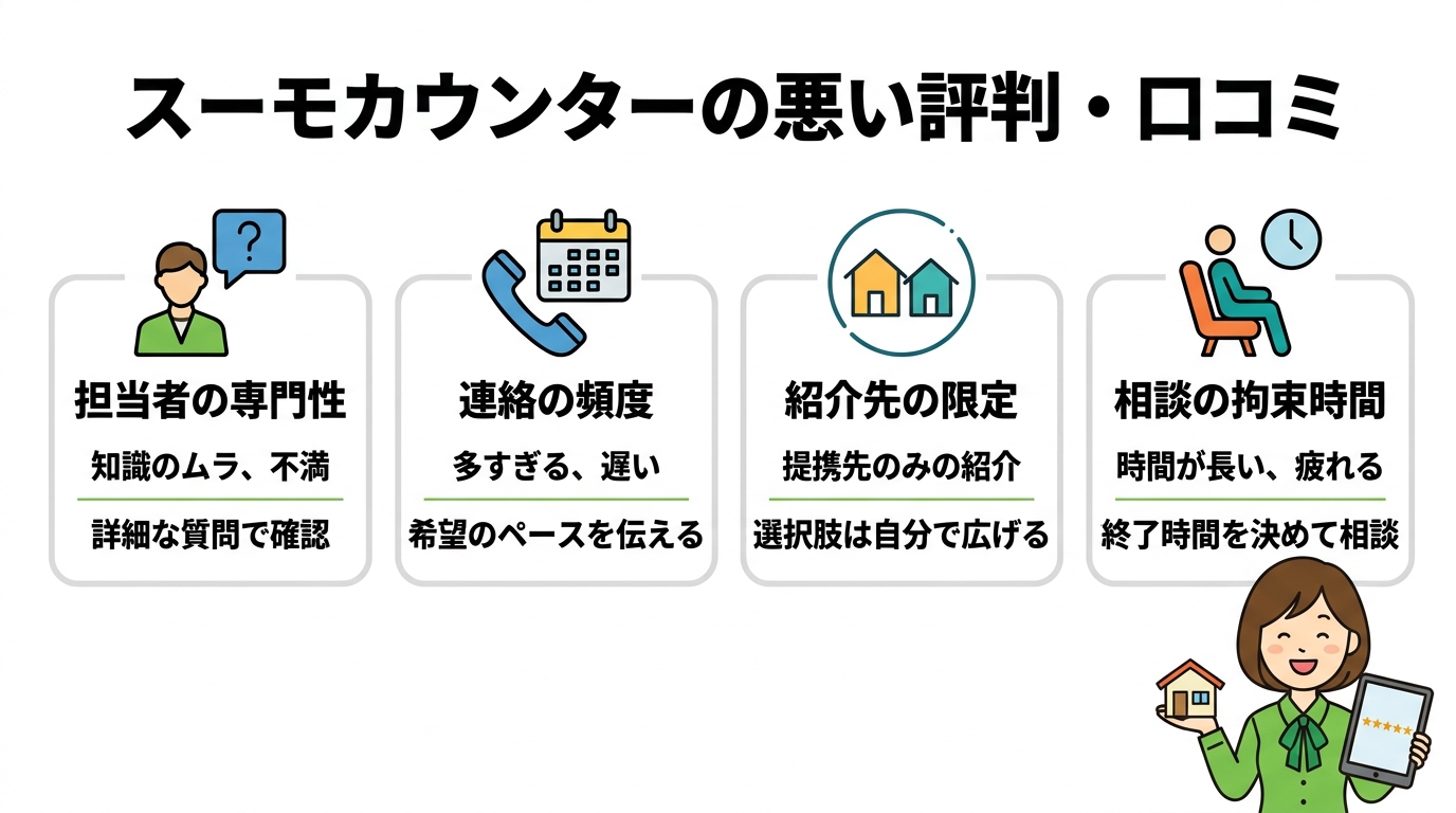スーモカウンターの悪い評判・口コミ