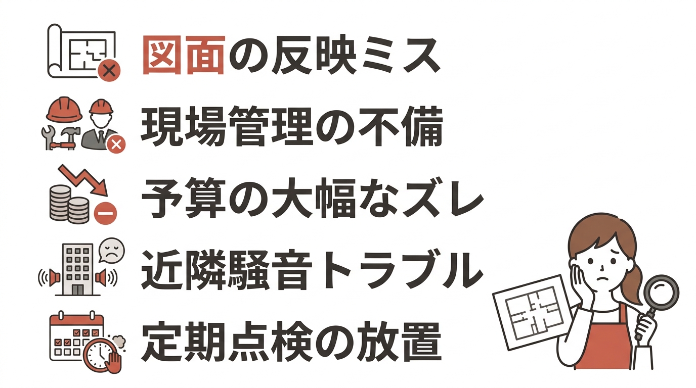 後悔した人が挙げる具体的な失敗例5つ