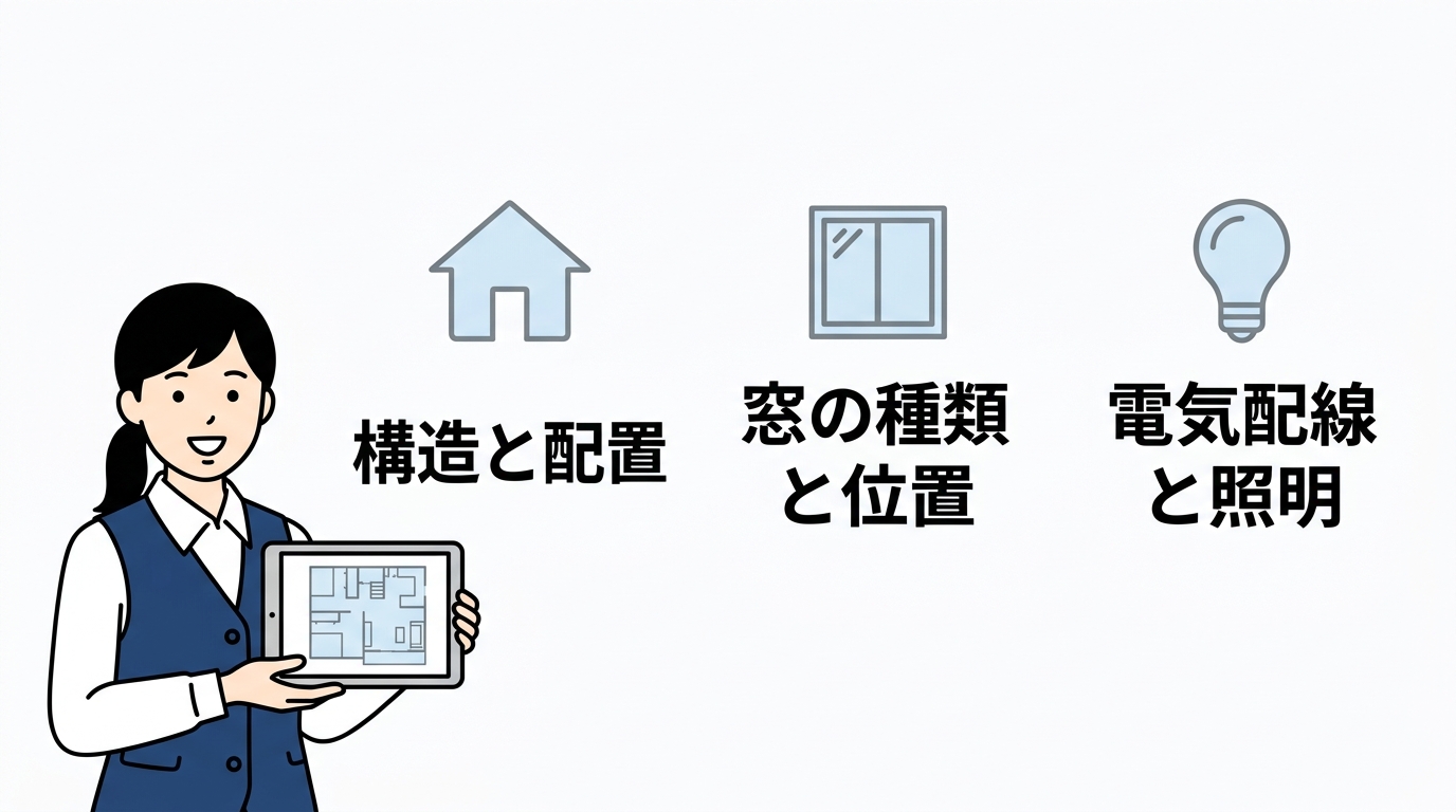 設計士との打ち合わせで決定する3つの主要な項目