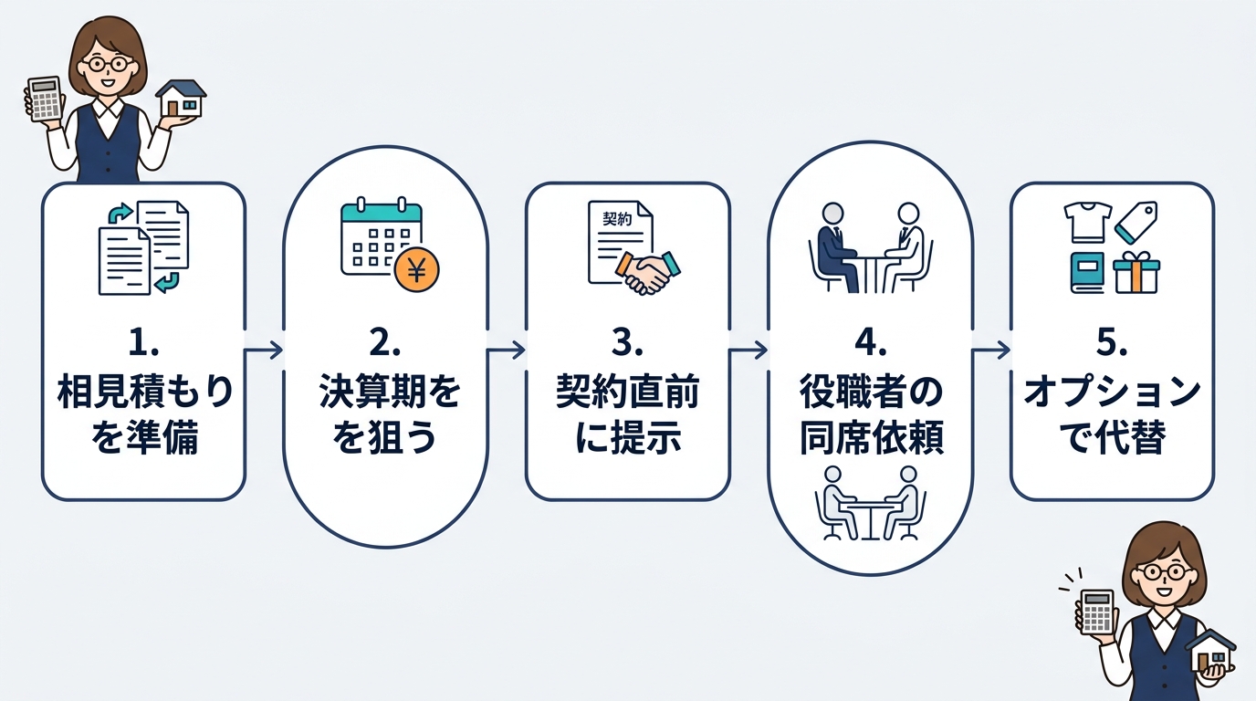 値引き交渉を成功させる5つの重要ステップ