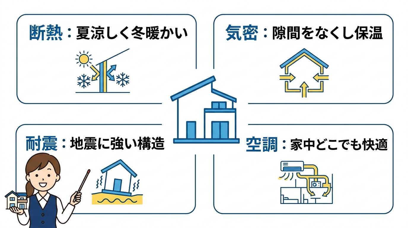 断熱や耐震など住宅性能の差を比較
