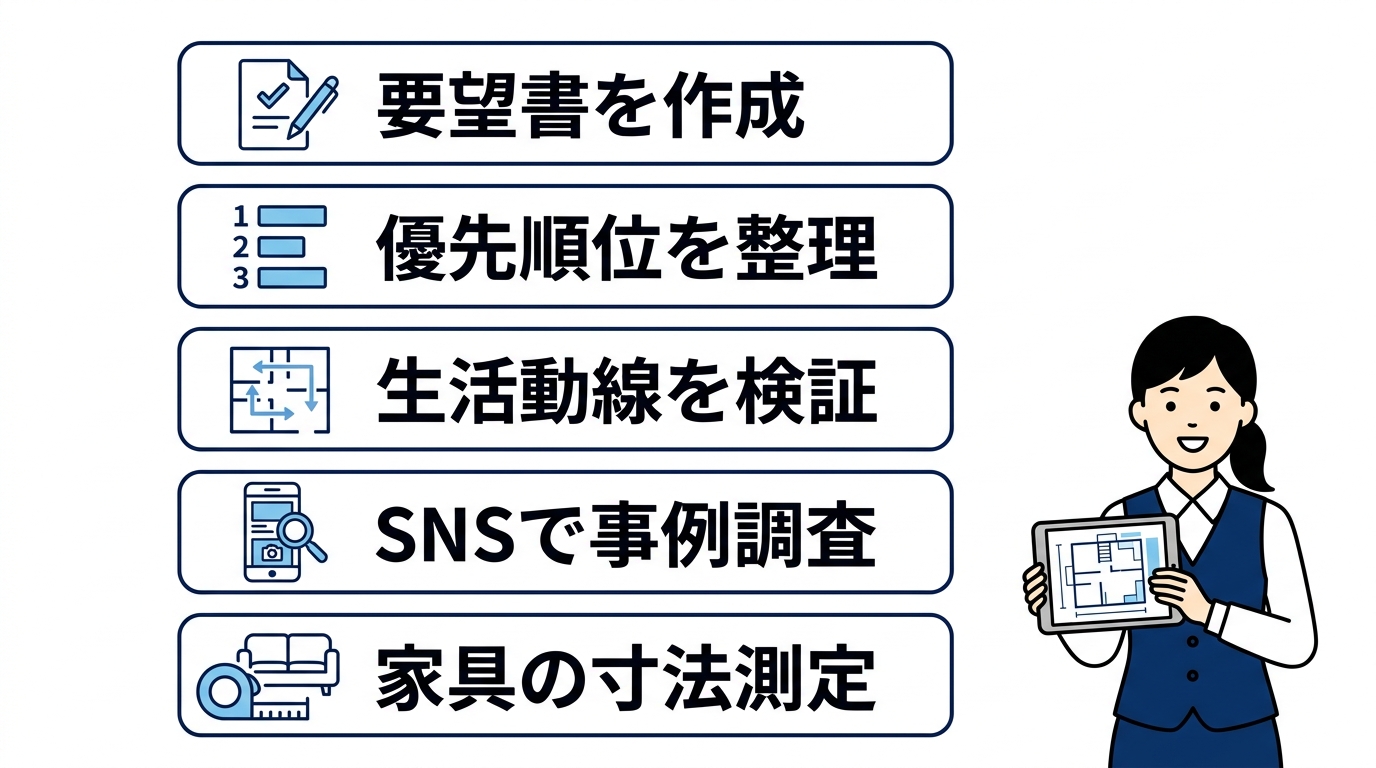 アイ工務店の設計士打ち合わせを成功させる事前準備5つ