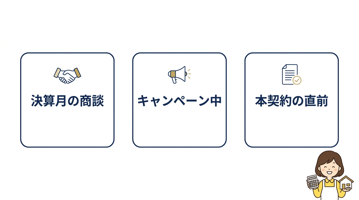 アイ工務店の値引きを狙う3つの時期