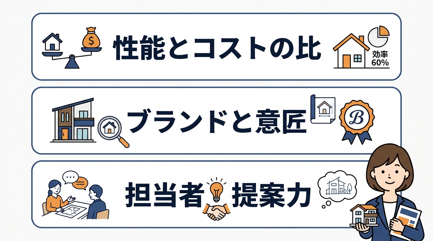 アイ工務店とミサワホームの判断基準3つ