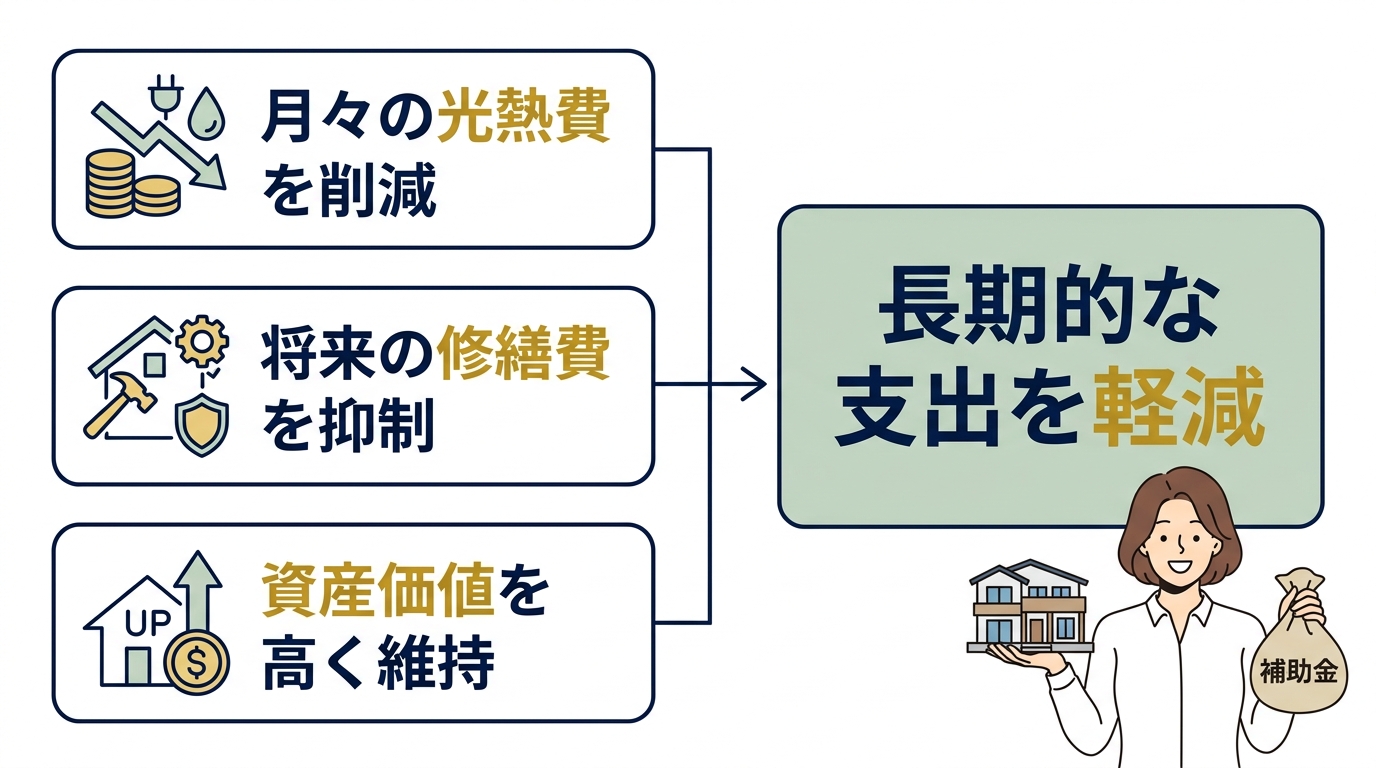 高性能な新築住宅を建てるコストメリット