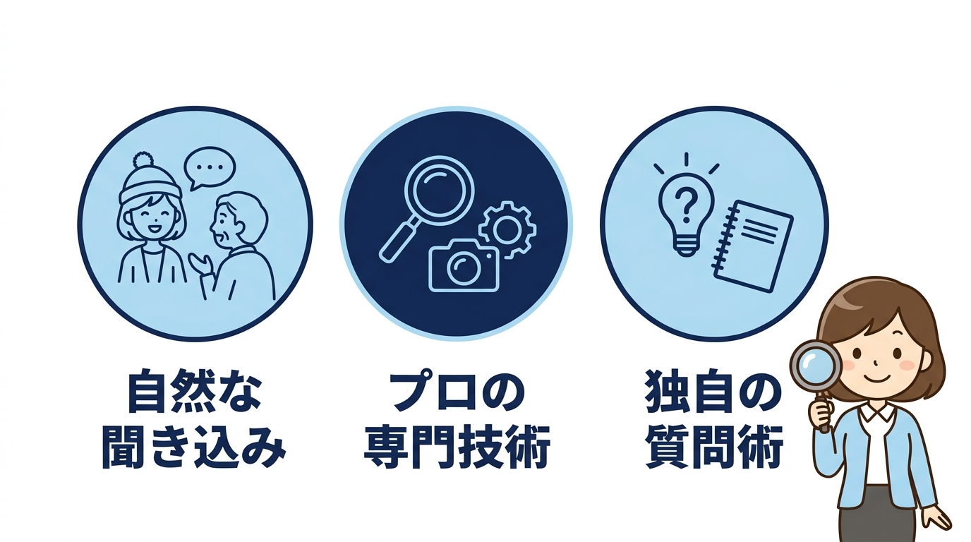 近隣に調査がバレない3つの理由