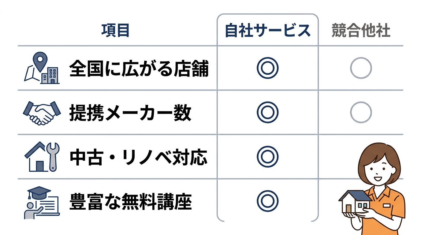 スーモカウンター等の競合サービスと比較