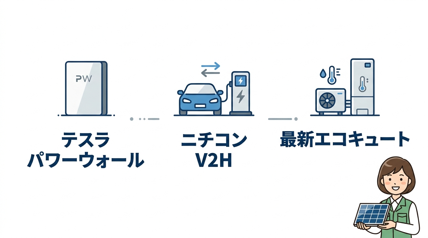 テスラやニチコンなど人気製品の導入実績