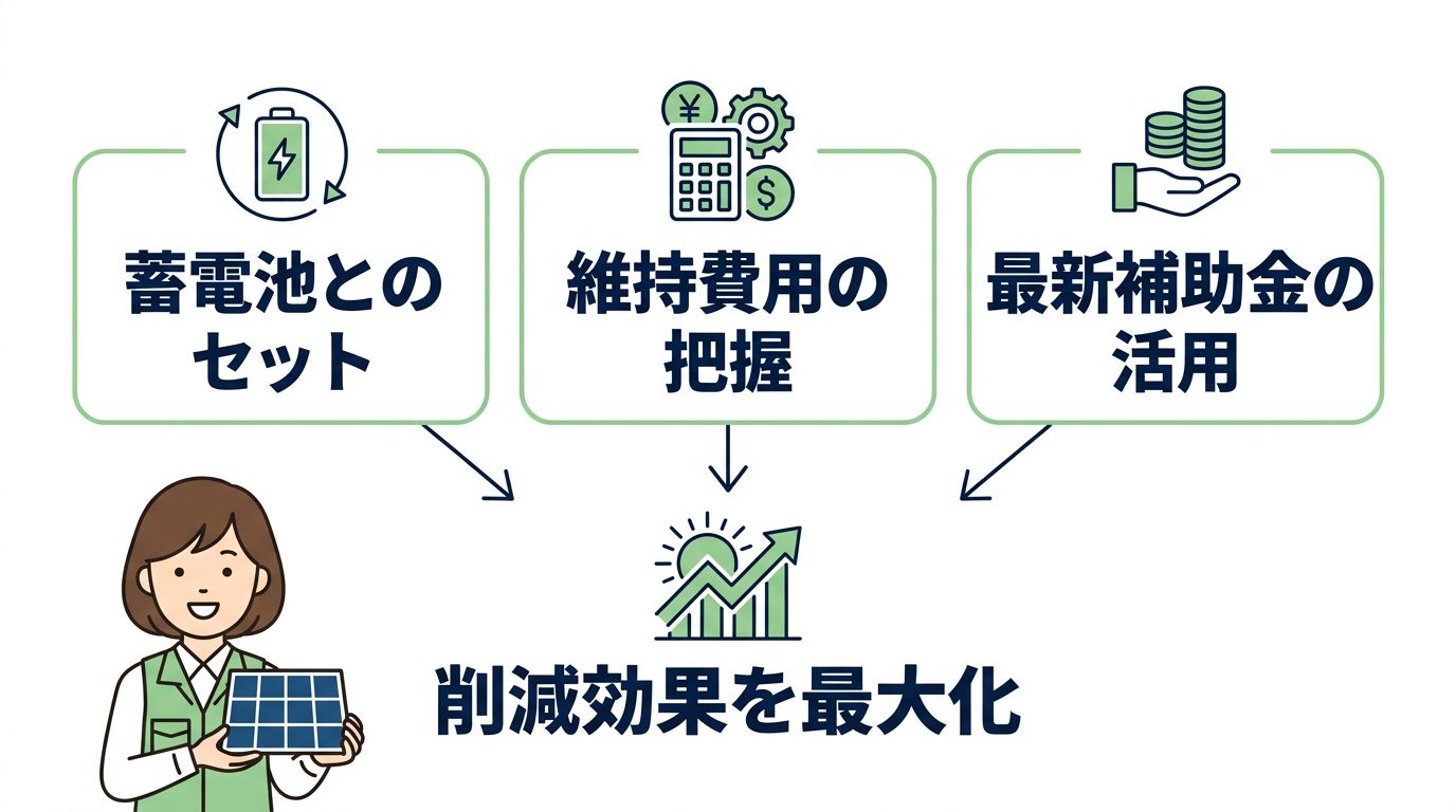 電気代削減を最大化する導入のポイント