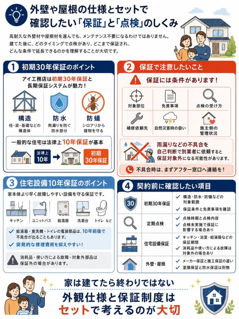 アイ工務店の初期30年保証とメンテナンス