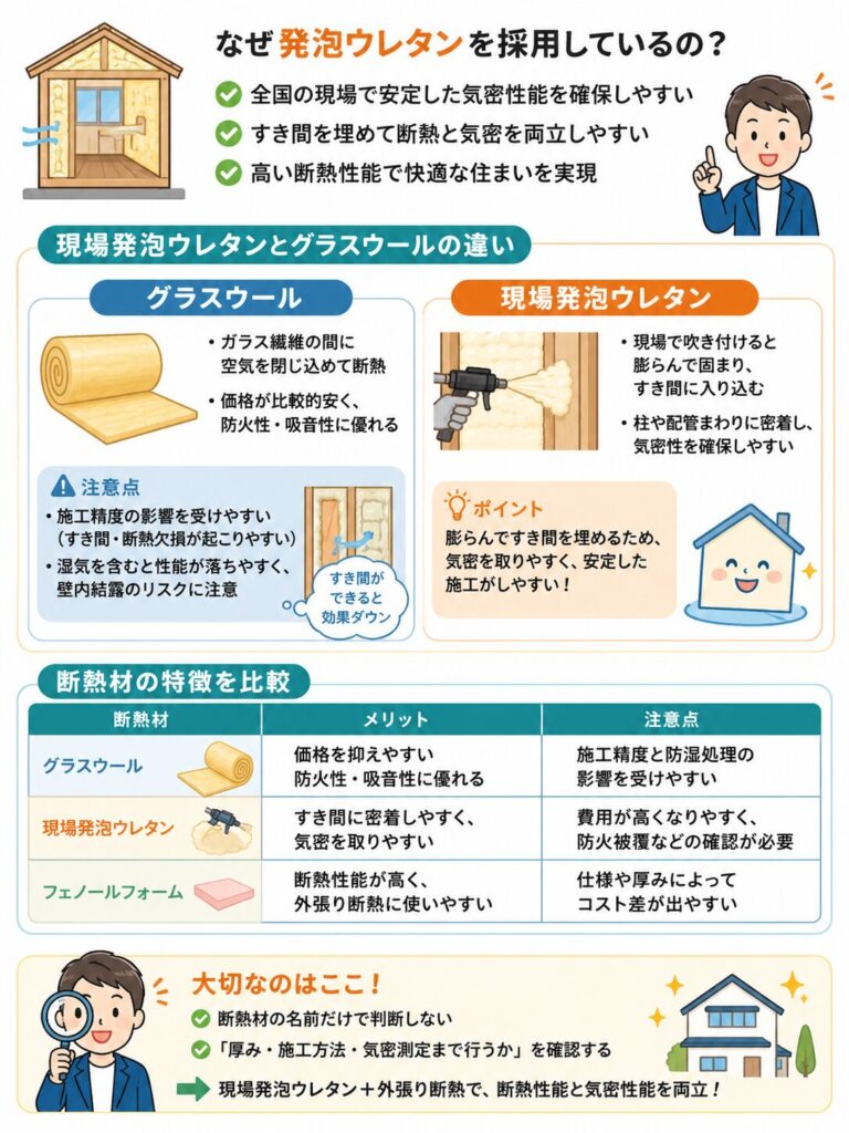 アイ工務店がグラスウールではなく発泡ウレタンを採用する理由