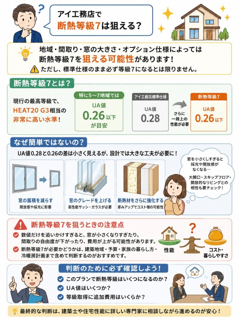 アイ工務店で断熱等級7は狙える？