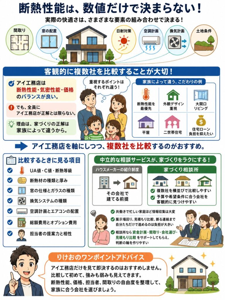 断熱性能は数値だけでなく間取り・空調計画も重要