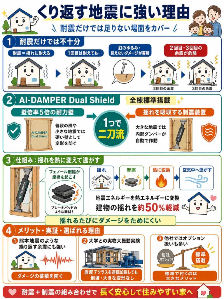 繰り返す地震に備える制震ダンパー