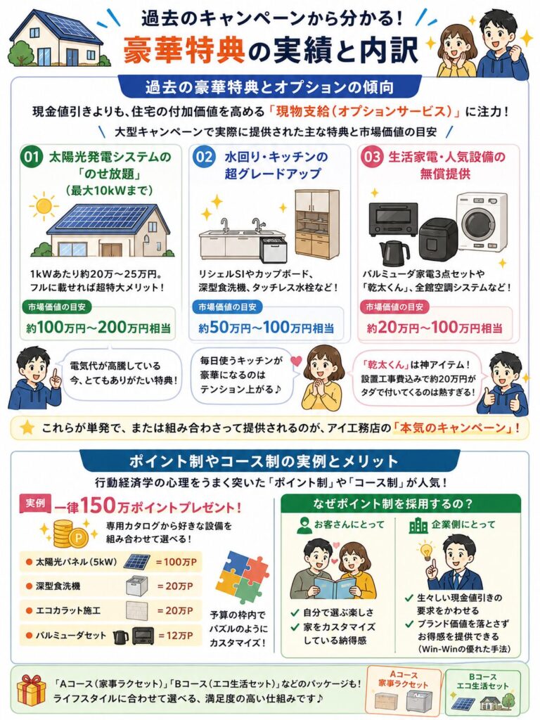 アイ工務店のキャンペーン｜過去の特典分析