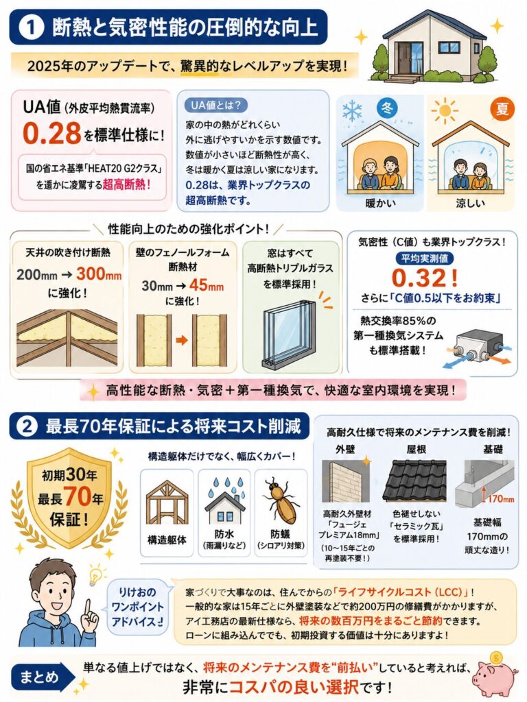 アイ工務店の坪単価|2025年の仕様強化