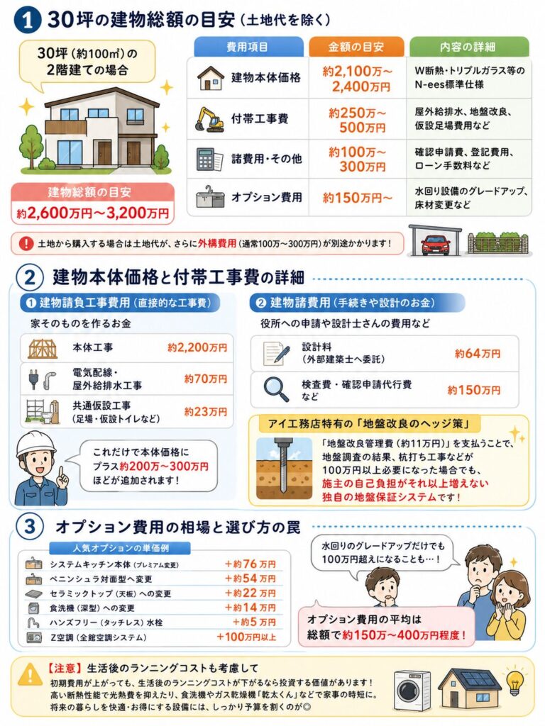 アイ工務店の見積もり公開と総額内訳