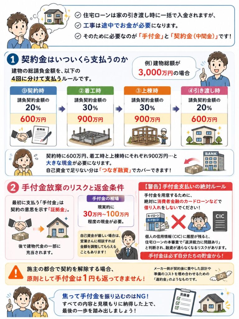 アイ工務店の契約金と手付金の注意点