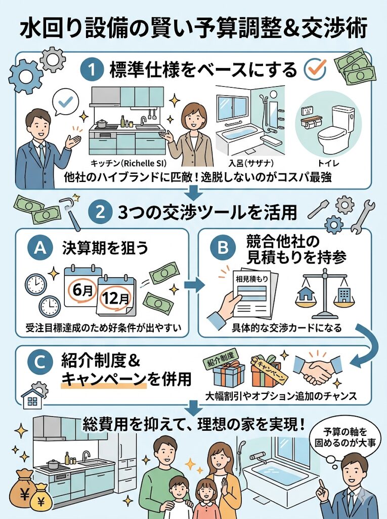 水回りの予算調整と値引き