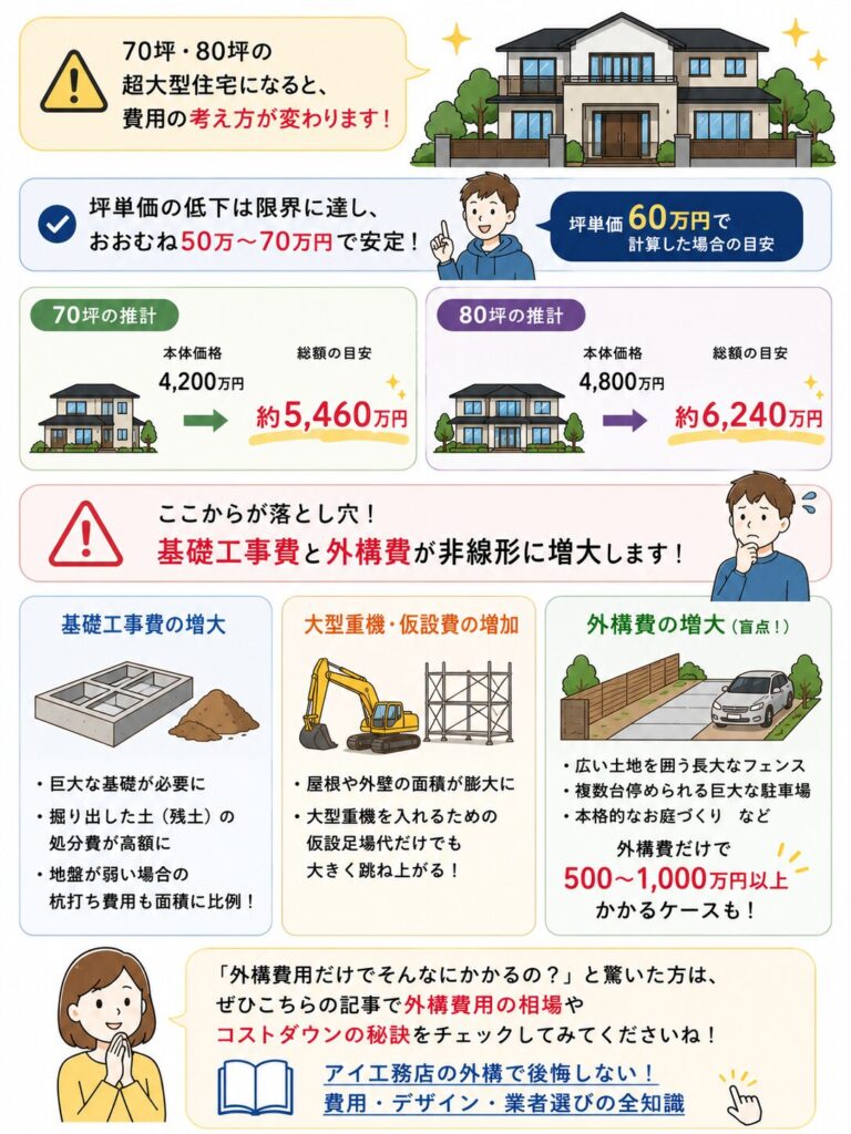 アイ工務店の70坪・80坪の費用