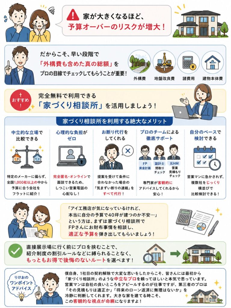 大きな家は予算オーバーに要注意