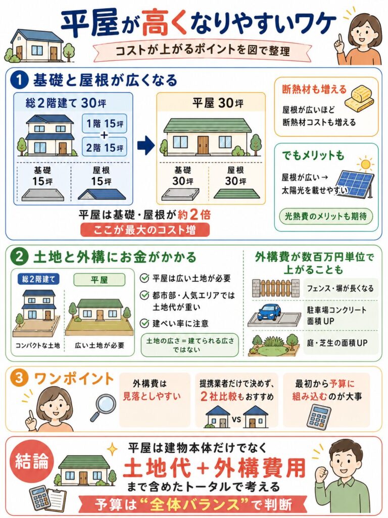 アイ工務店の平屋価格が高くなる理由