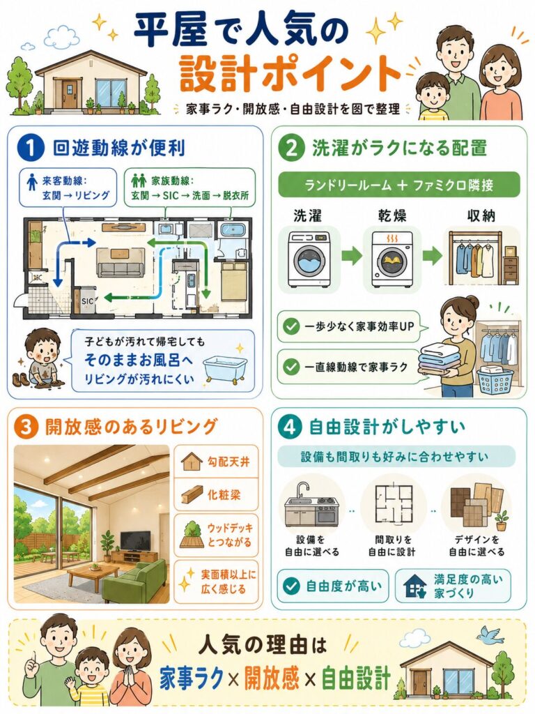 アイ工務店の平屋ルームツアーで人気の設計