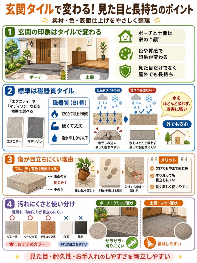 アイ工務店の玄関タイルの特徴