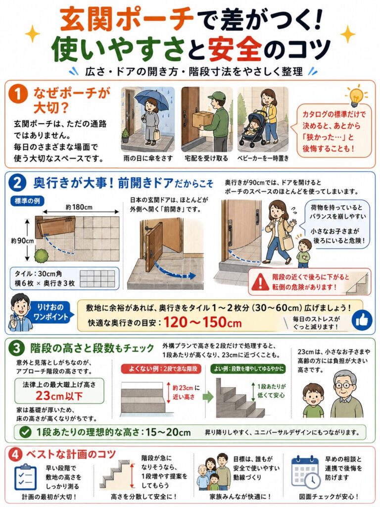 アイ工務店の玄関ポーチで後悔しないためのポイント