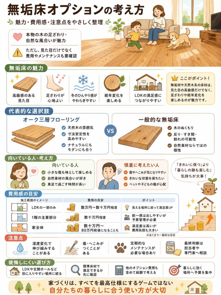 アイ工務店で無垢床に変更する費用