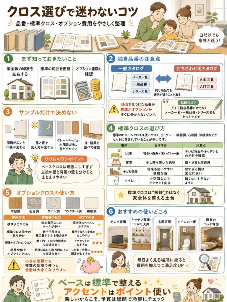 アイ工務店のクロスカタログの見方