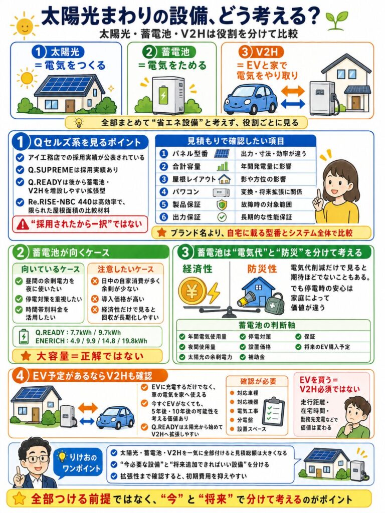 Qセルズ・蓄電池・V2Hの選び方