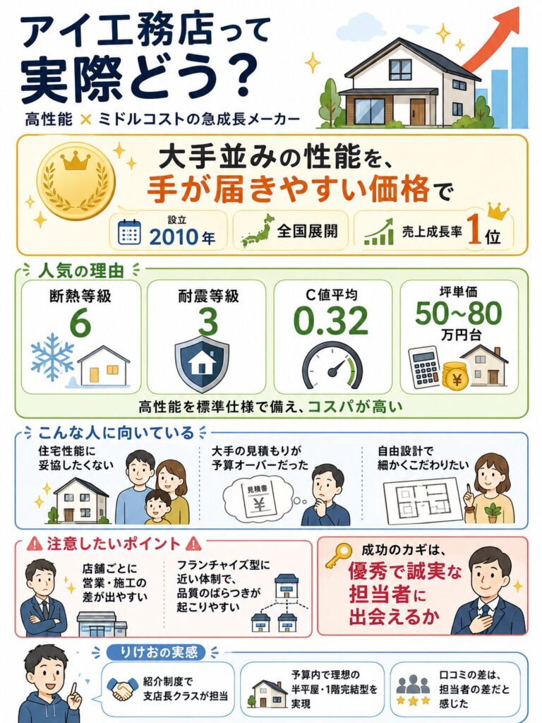 アイ工務店の評判・口コミからわかる結論