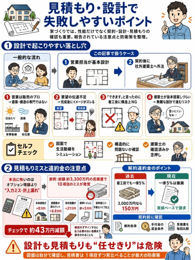 契約前後に注意したい見積もり・設計トラブル