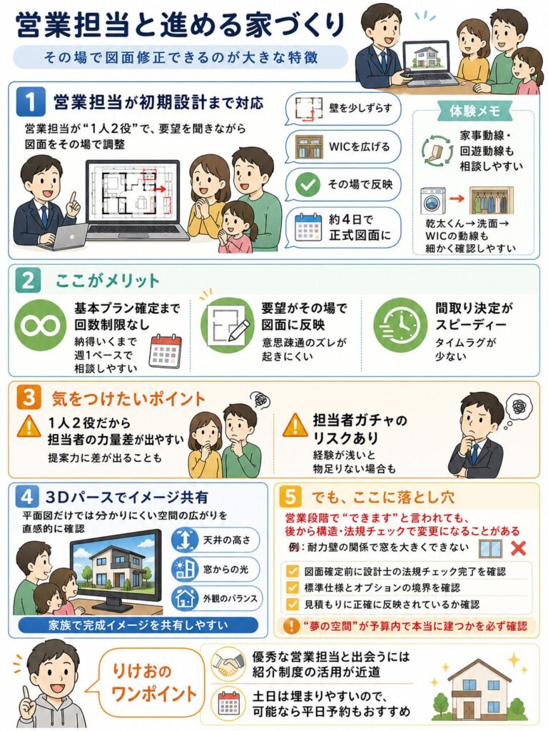アイ工務店の打ち合わせ回数と営業担当の役割