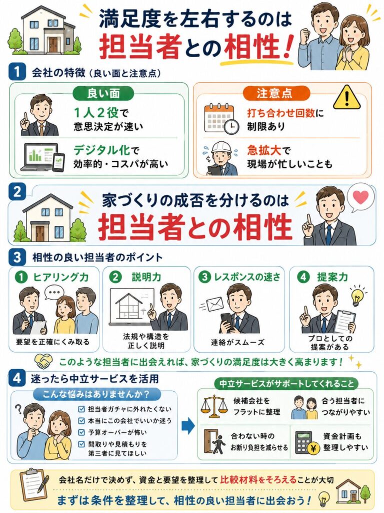 家づくりは担当者との相性が成功を左右する