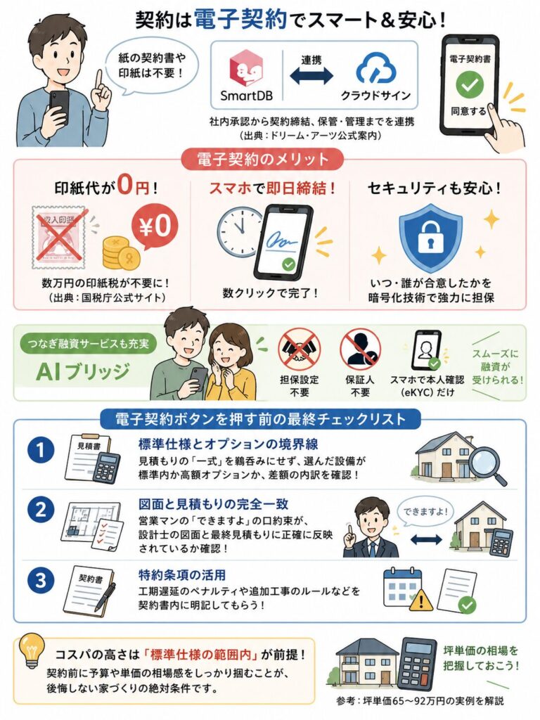 アイ工務店の電子契約で契約前に確認すべきこと