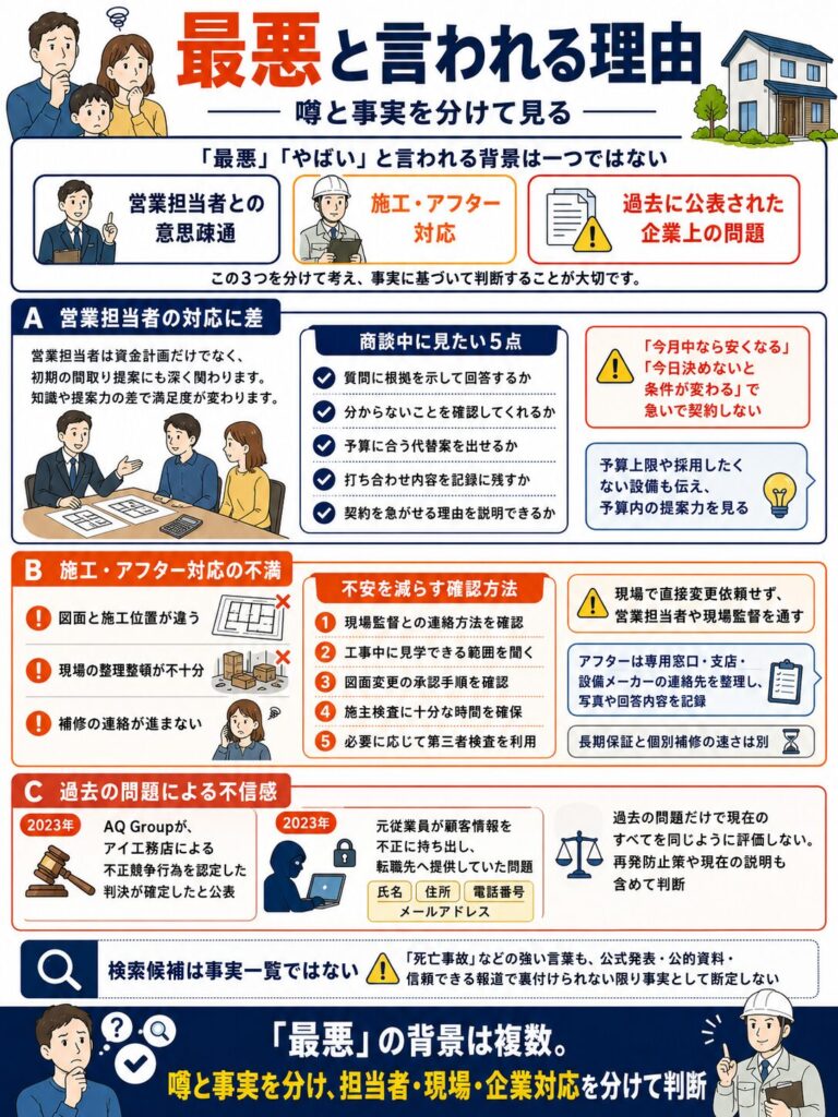 アイ工務店が最悪と言われる理由