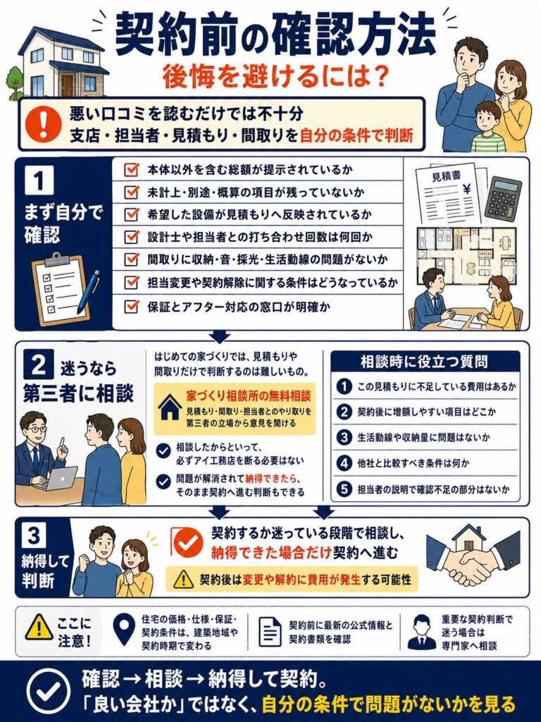 後悔を避ける契約前の確認方法