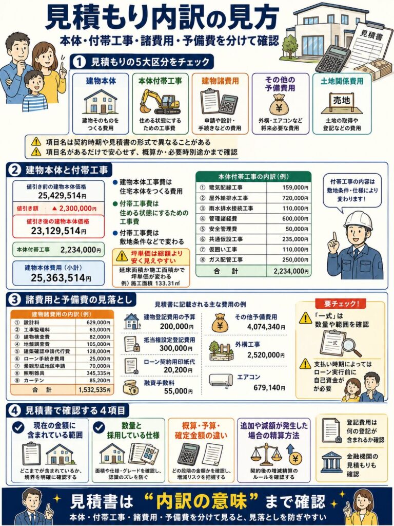 アイ工務店の見積もり内訳