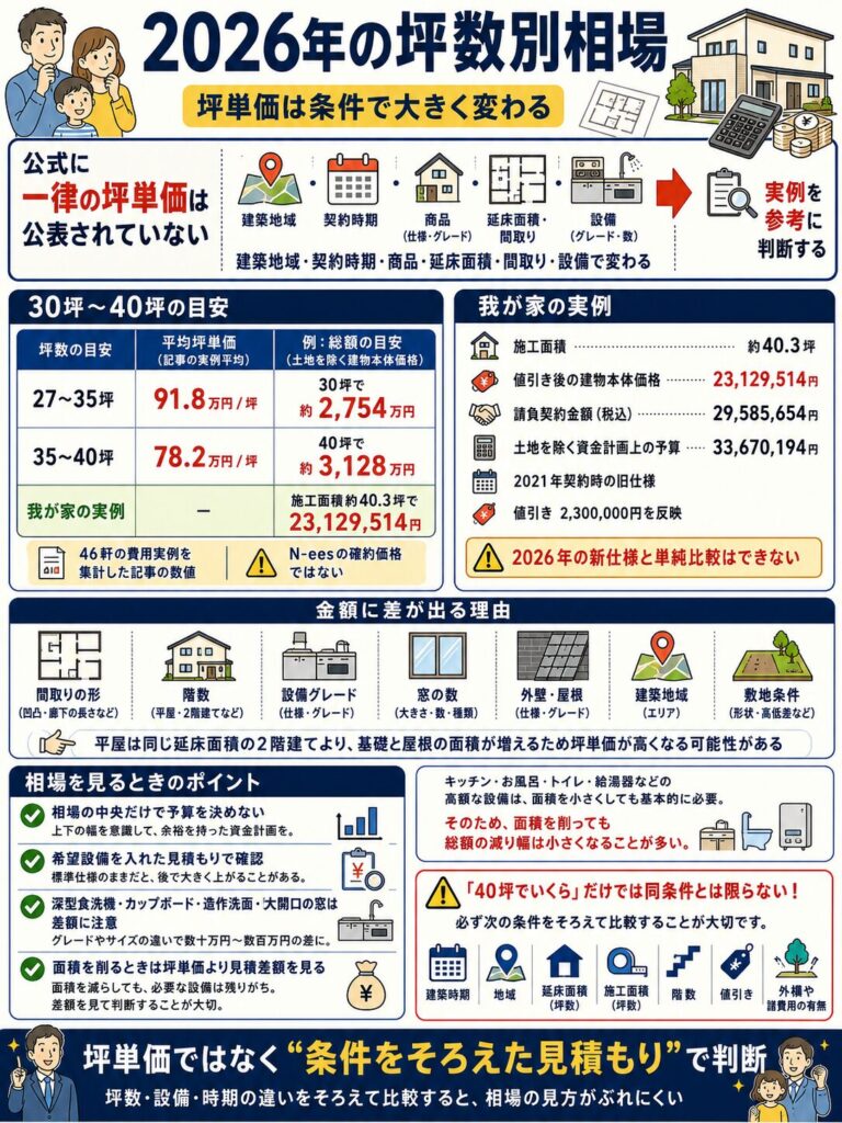 2026年の坪数別相場