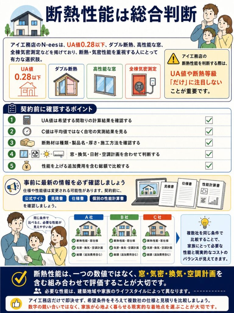 まとめ:断熱性能は総合判断
