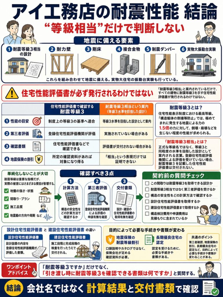 アイ工務店の耐震性能の結論