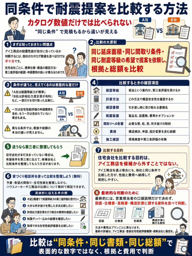 同条件で耐震提案を比較する方法