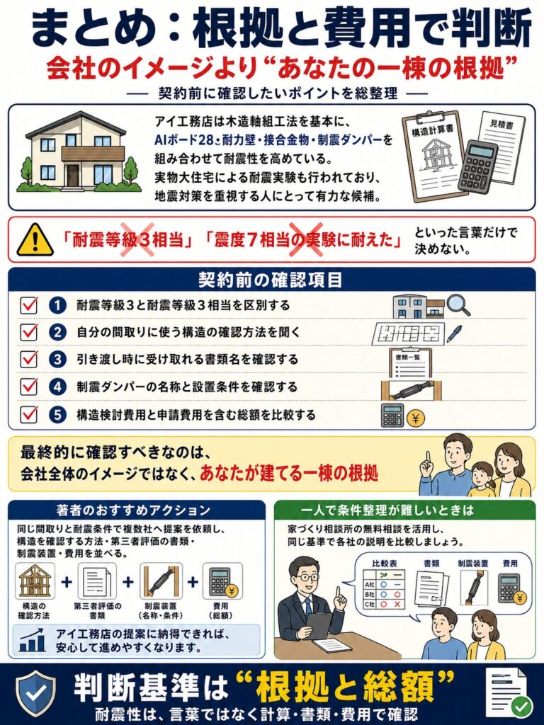 まとめ:根拠と費用で判断する